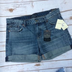 Lucky Brand The Roll Up Shorts Denim Sz 10/30